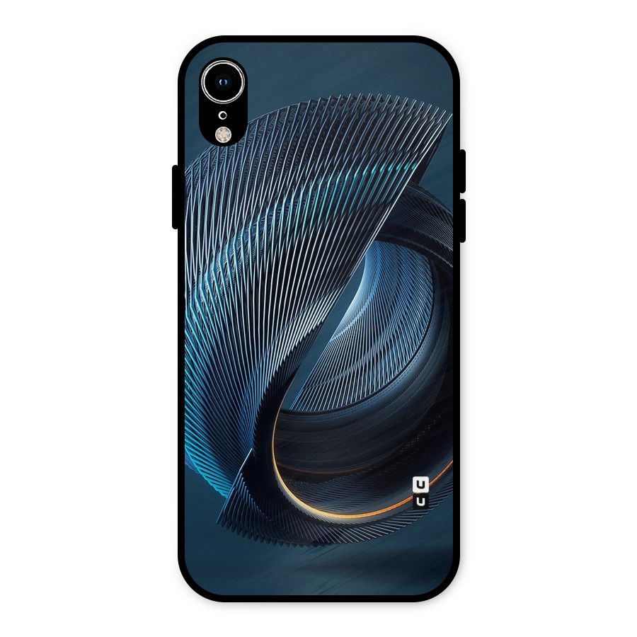 Digital Circle Pattern Metal Back Case for iPhone XR