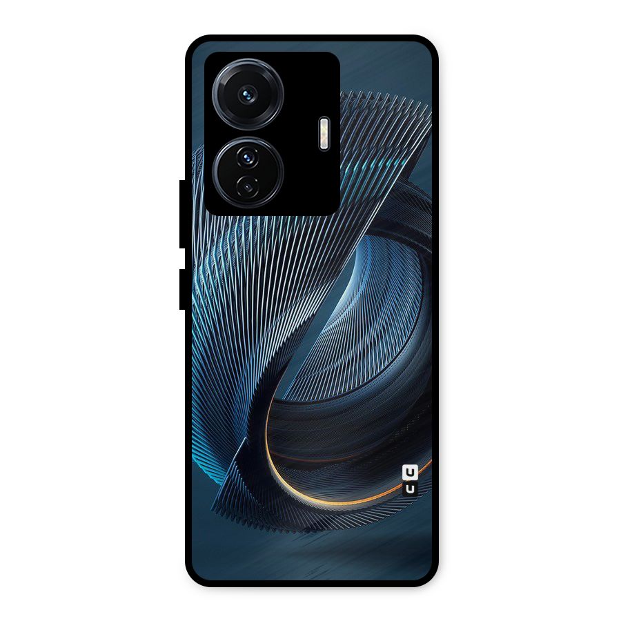 Digital Circle Pattern Metal Back Case for iQOO Z6