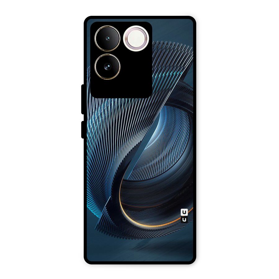 Digital Circle Pattern Metal Back Case for iQOO Z7 Pro