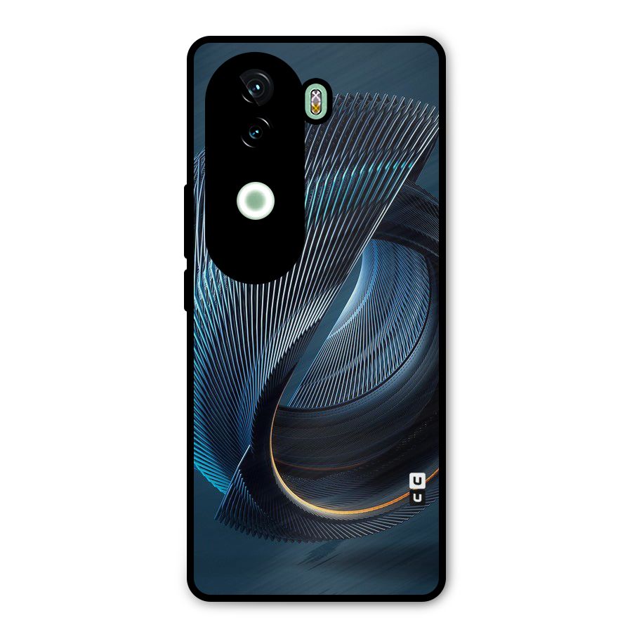 Digital Circle Pattern Metal Back Case for iQOO Z9s