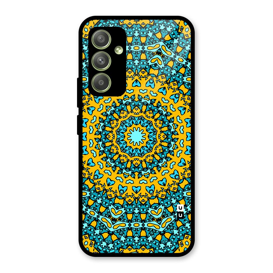 Digital Mandala Art Glass Back Case for Galaxy A54
