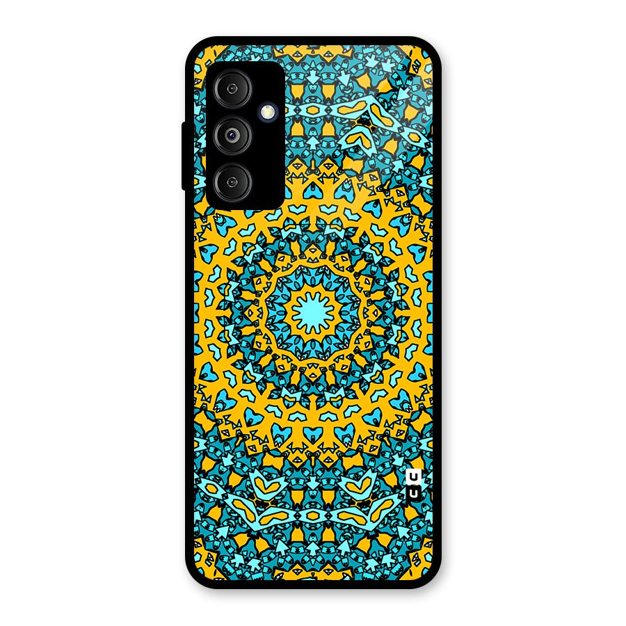 Digital Mandala Art Glass Back Case for Galaxy M14 5G