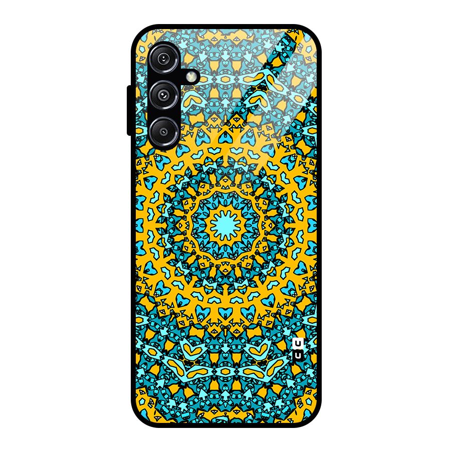 Digital Mandala Art Glass Back Case for Galaxy M34 5G