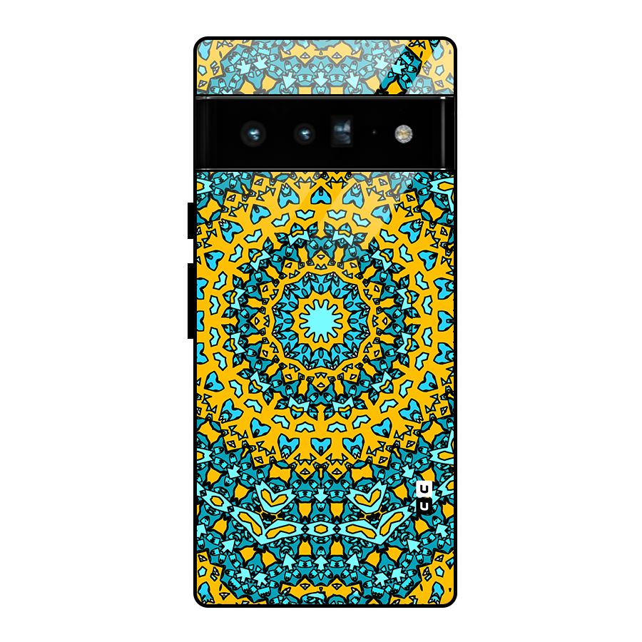 Digital Mandala Art Glass Back Case for Google Pixel 6 Pro