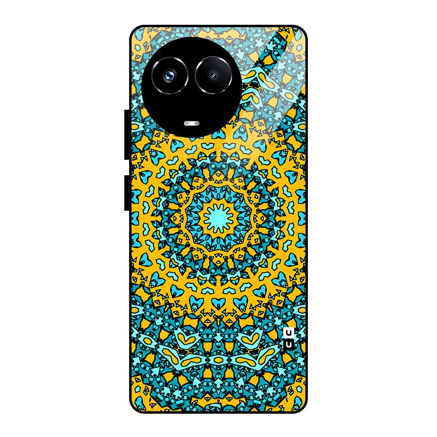 Digital Mandala Art Glass Back Case for Realme 11X