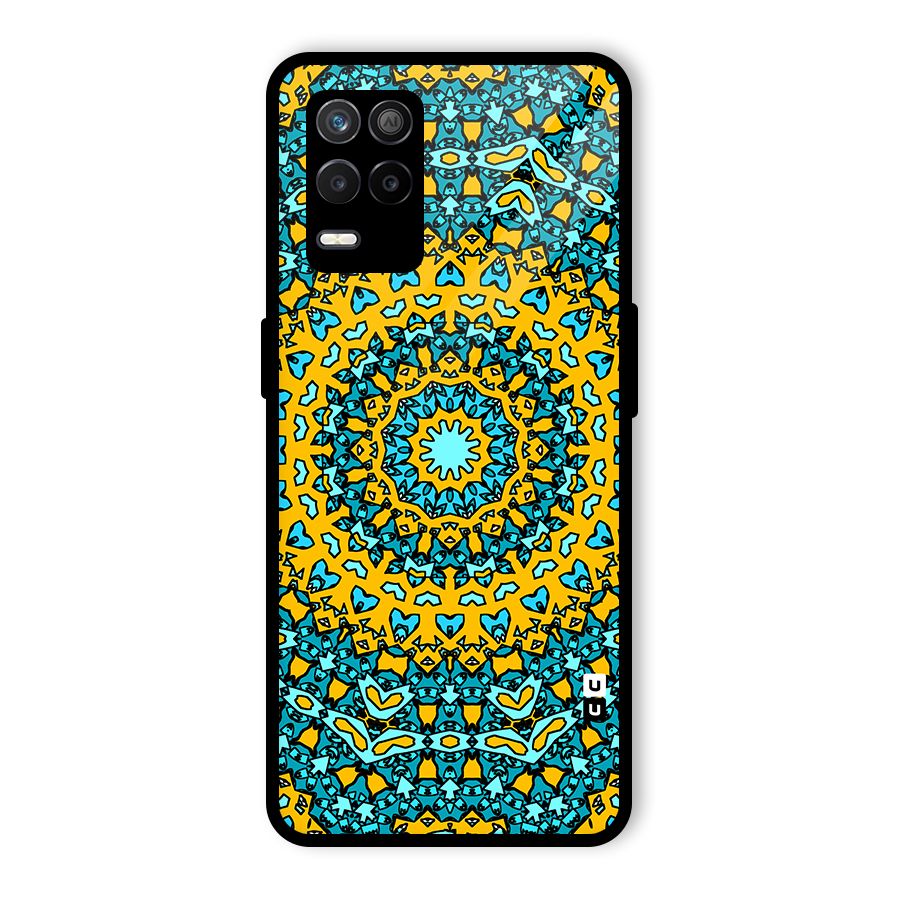 Digital Mandala Art Glass Back Case for Realme 8s 5G