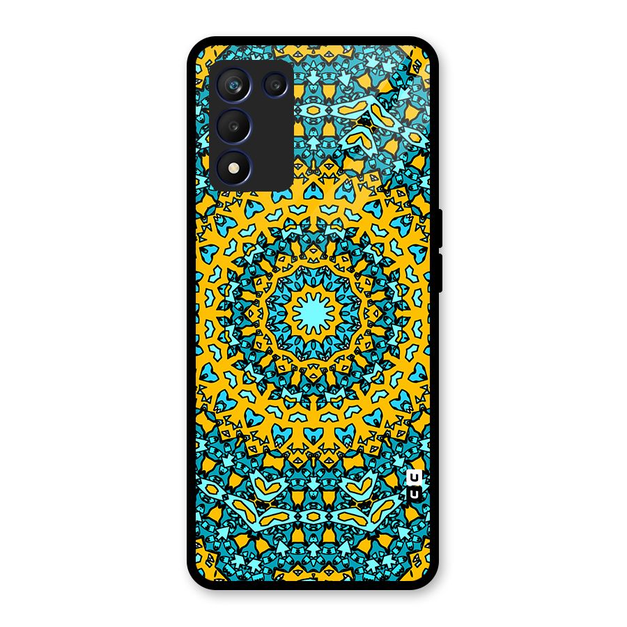 Digital Mandala Art Glass Back Case for Realme 9 5G Speed