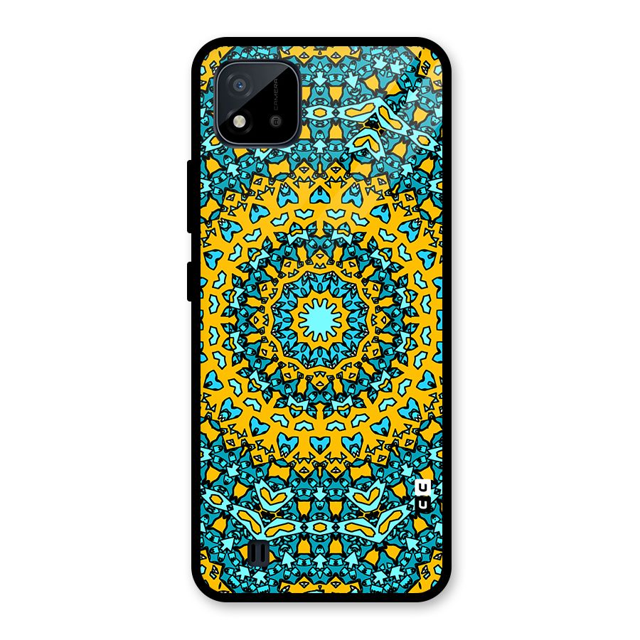 Digital Mandala Art Glass Back Case for Realme C11 2021