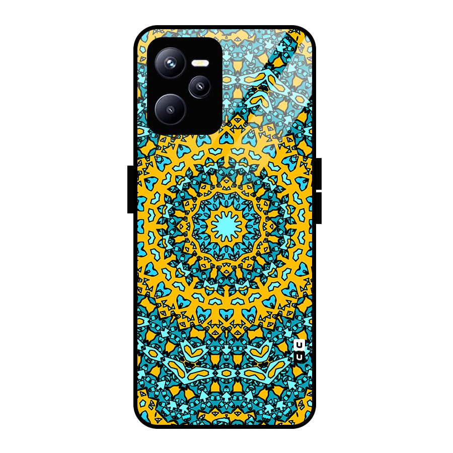 Digital Mandala Art Glass Back Case for Realme C35