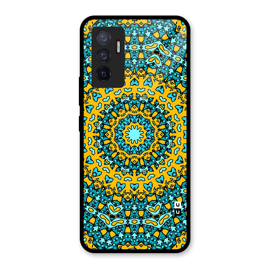 Digital Mandala Art Glass Back Case for Vivo V23e