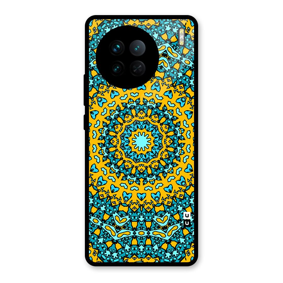 Digital Mandala Art Glass Back Case for Vivo X90