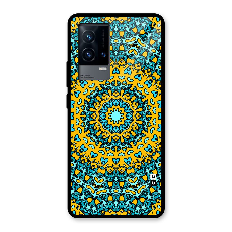 Digital Mandala Art Glass Back Case for iQOO 9 5G