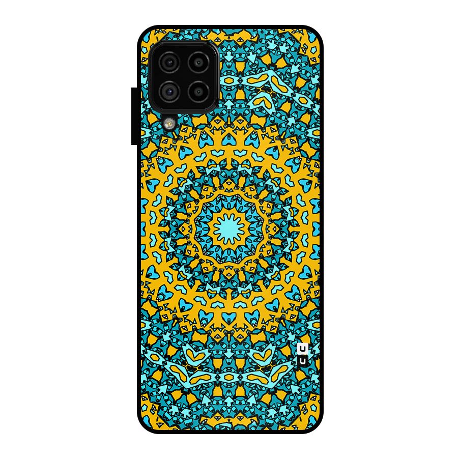 Digital Mandala Art Metal Back Case for Galaxy A22 4G