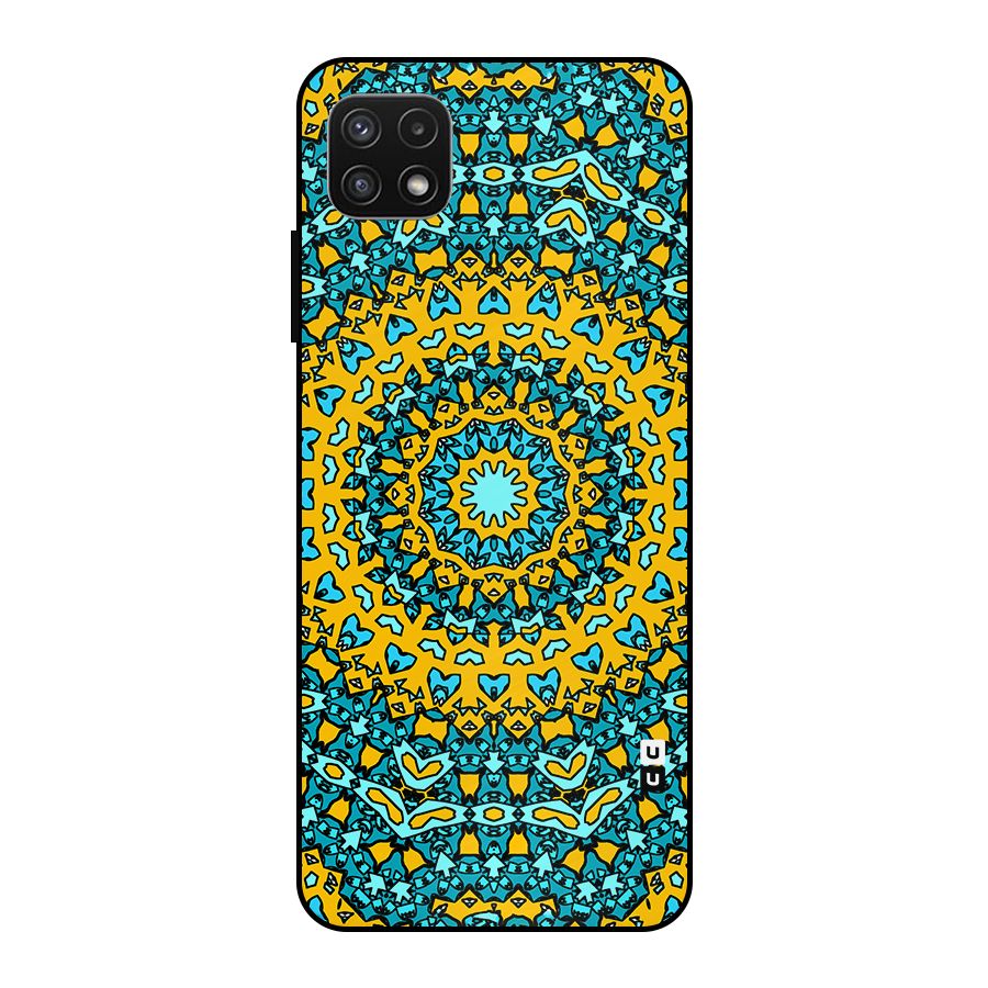 Digital Mandala Art Metal Back Case for Galaxy A22 5G
