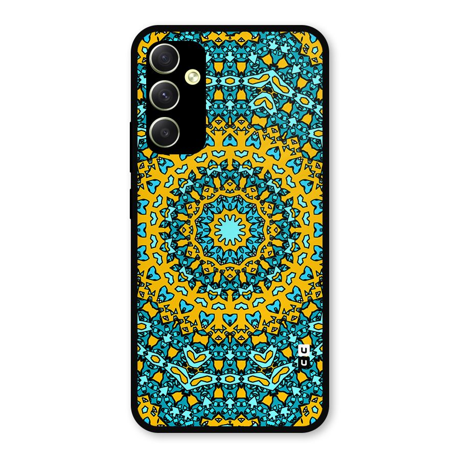 Digital Mandala Art Metal Back Case for Galaxy A34