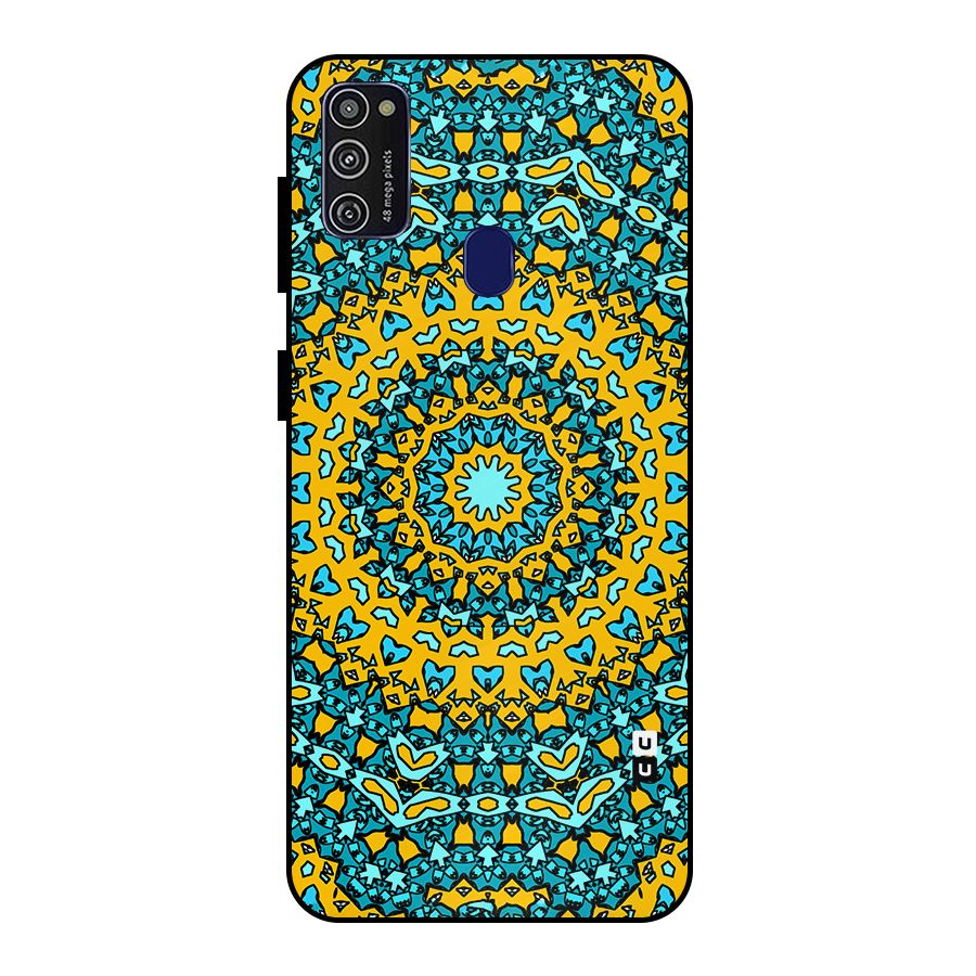 Digital Mandala Art Metal Back Case for Galaxy M30s