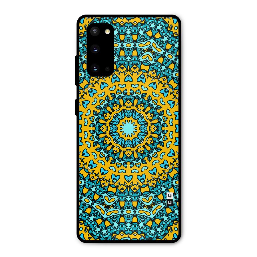 Digital Mandala Art Metal Back Case for Galaxy S20