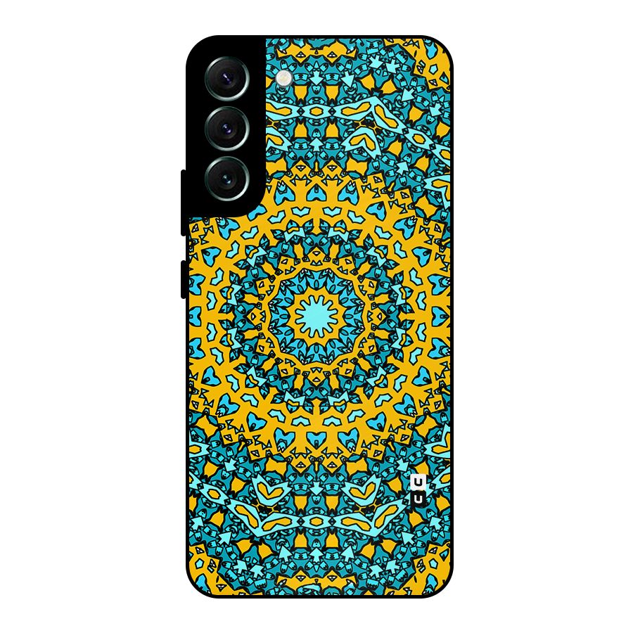 Digital Mandala Art Metal Back Case for Galaxy S22 Plus 5G