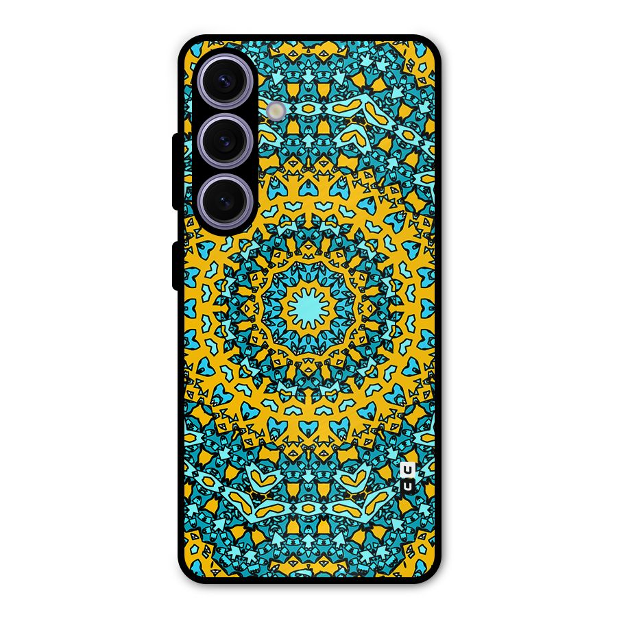 Digital Mandala Art Metal Back Case for Galaxy S24