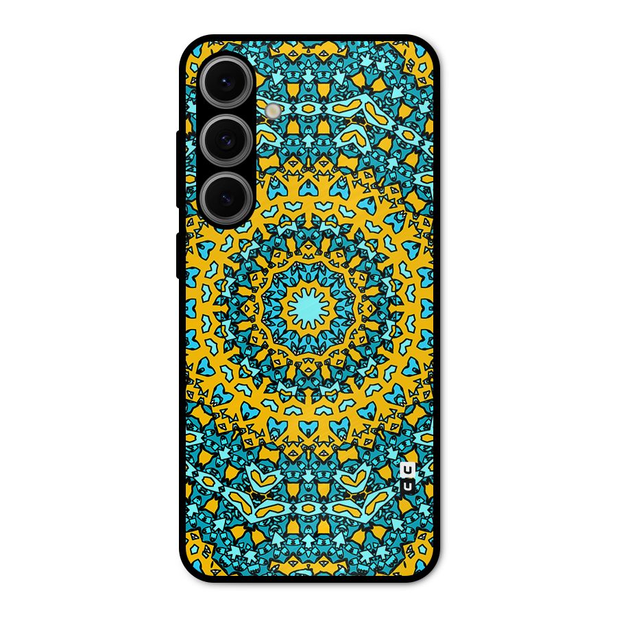 Digital Mandala Art Metal Back Case for Galaxy S24 FE