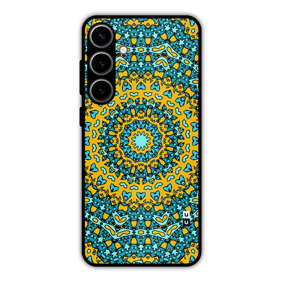 Digital Mandala Art Metal Back Case for Galaxy S24 Plus