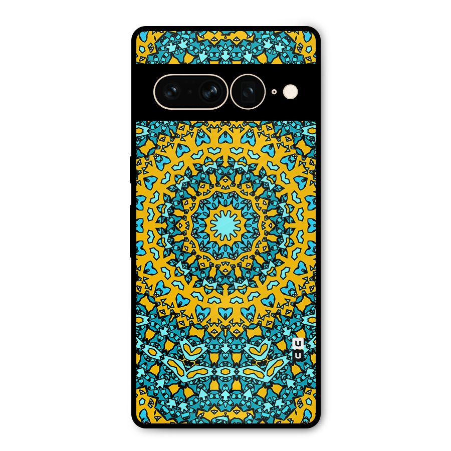 Digital Mandala Art Metal Back Case for Google Pixel 7 Pro