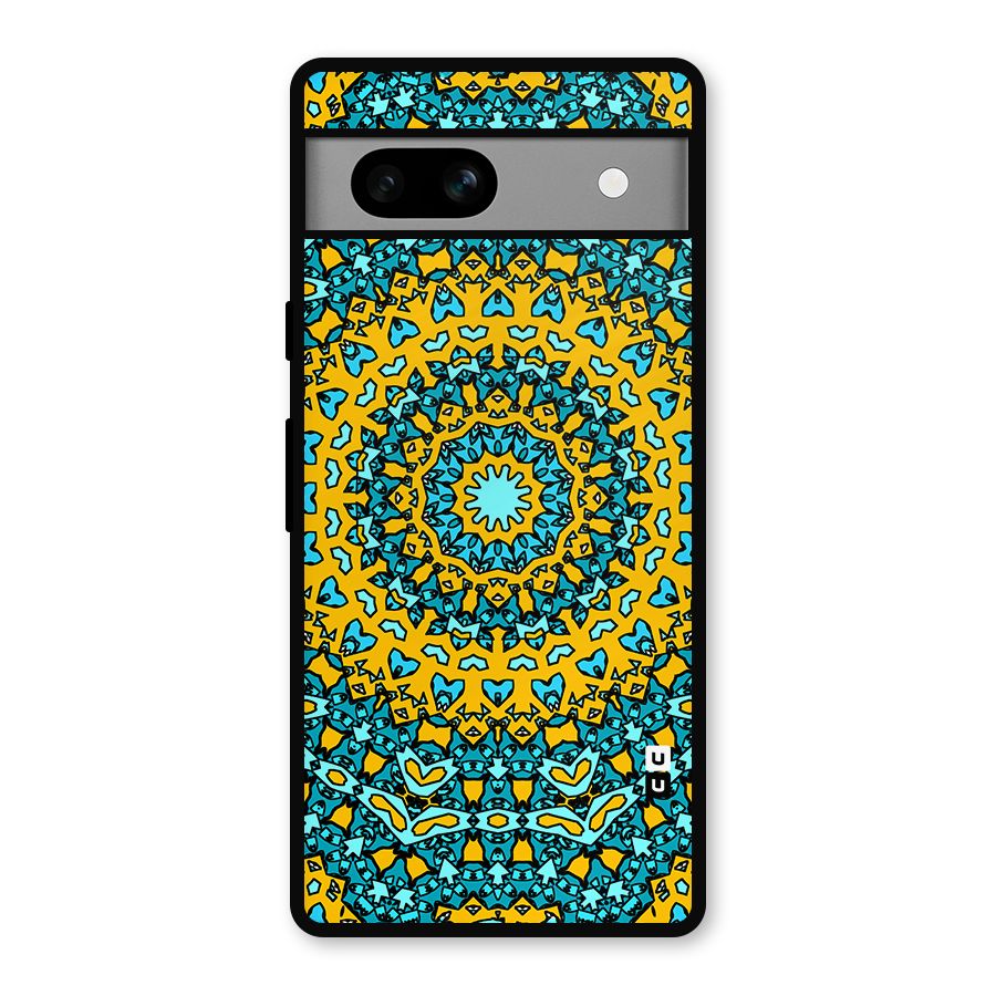 Digital Mandala Art Metal Back Case for Google Pixel 7a
