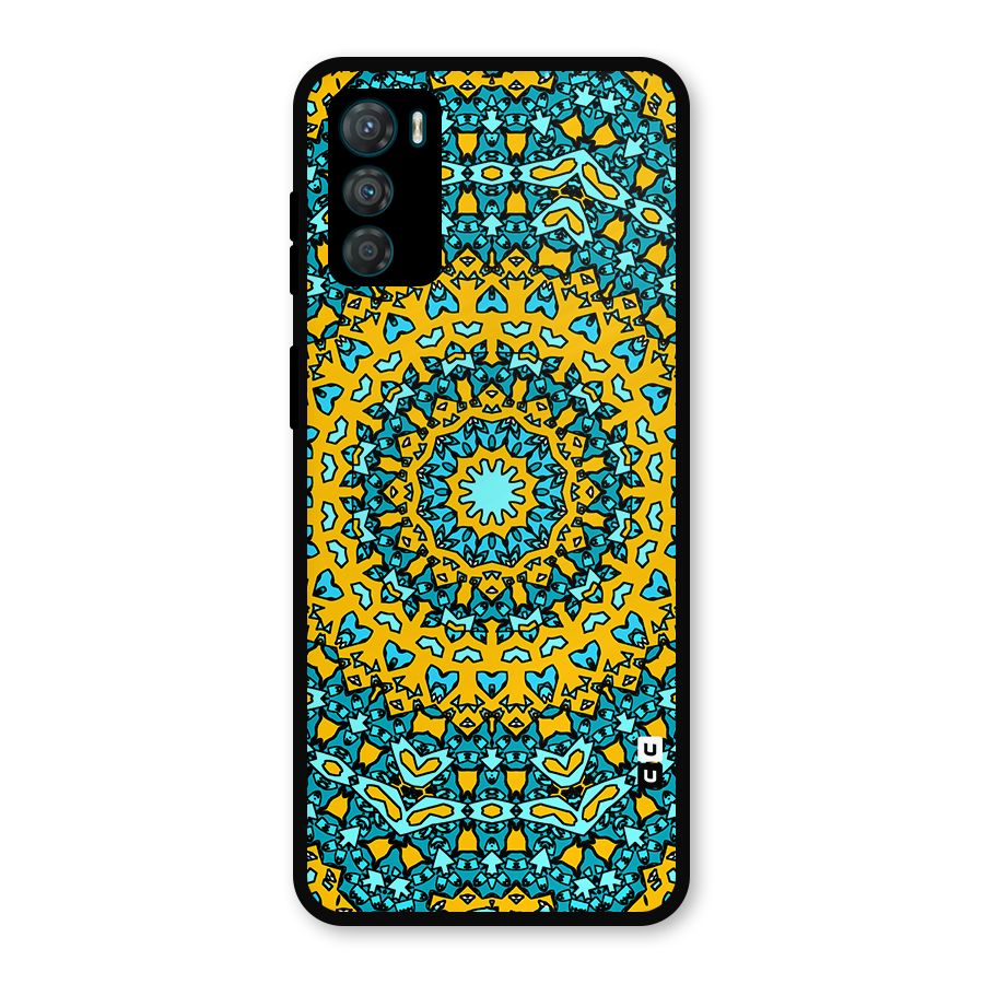 Digital Mandala Art Metal Back Case for Moto G42