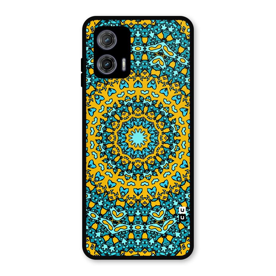 Digital Mandala Art Metal Back Case for Moto G73
