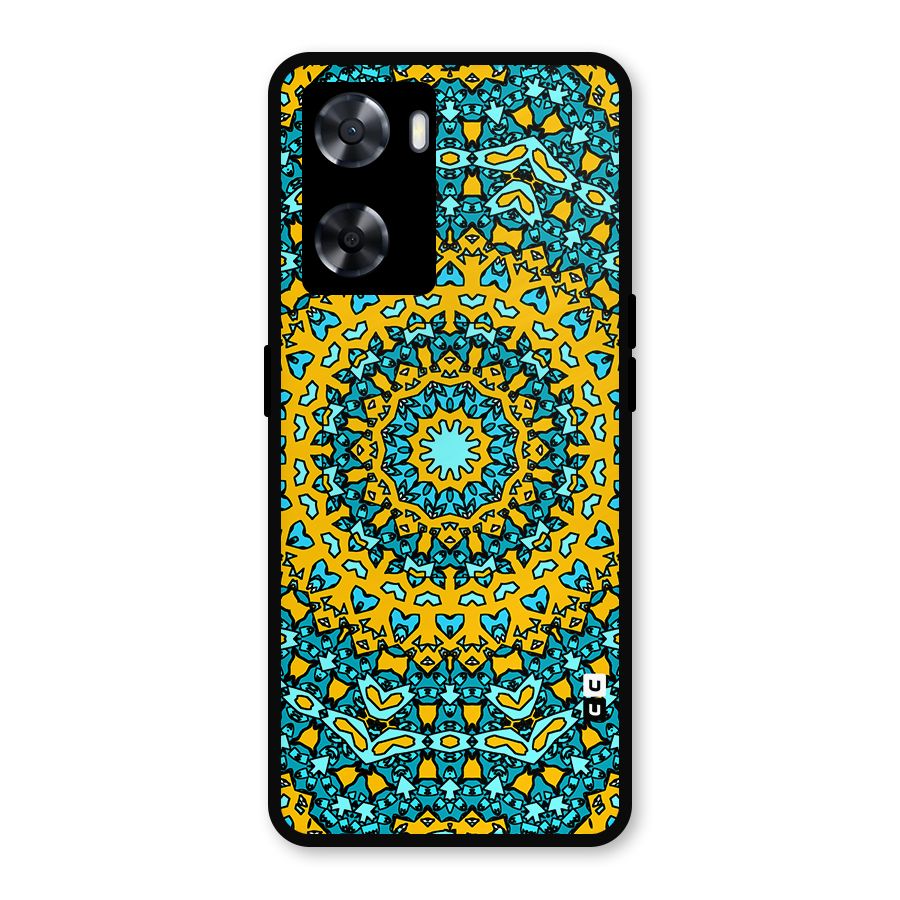Digital Mandala Art Metal Back Case for Oppo A57 2022