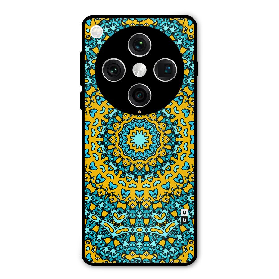 Digital Mandala Art Metal Back Case for Oppo Find X8 Pro