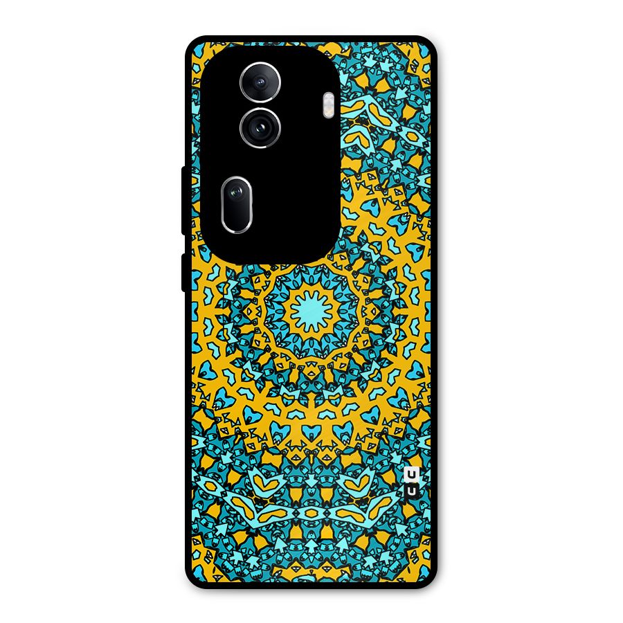 Digital Mandala Art Metal Back Case for Oppo Reno11 Pro 5G