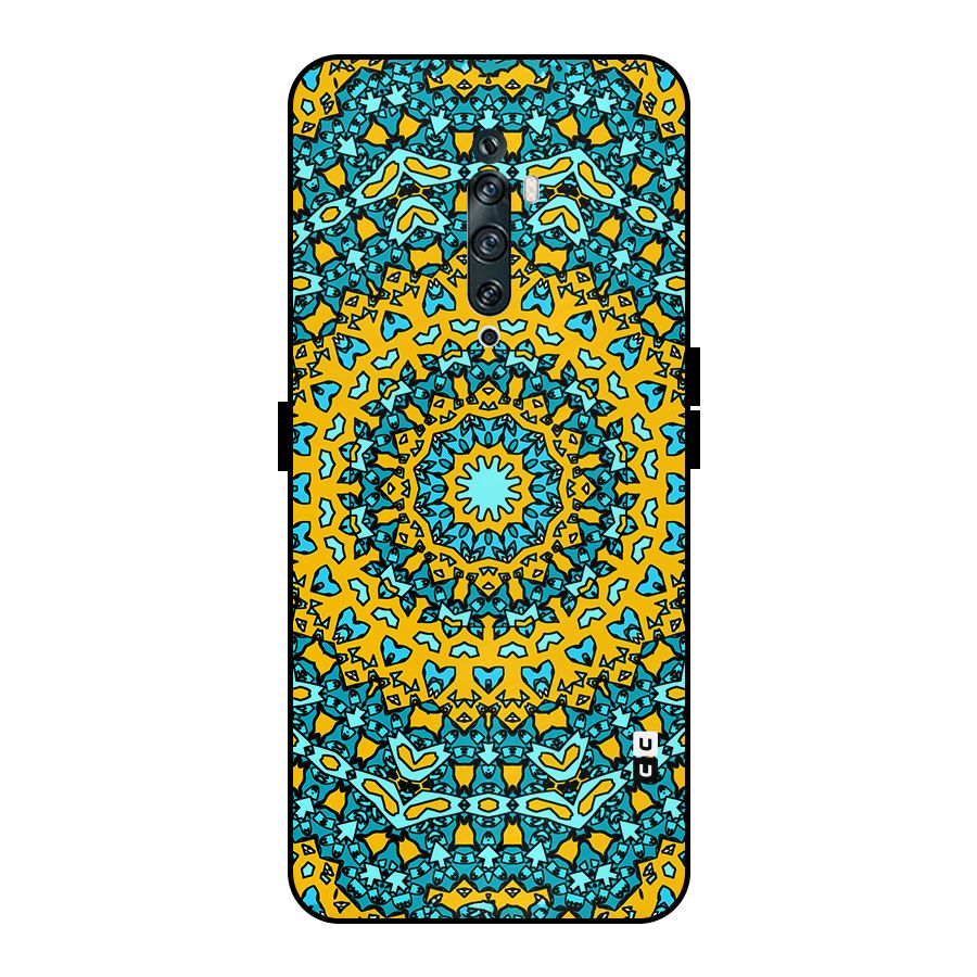 Digital Mandala Art Metal Back Case for Oppo Reno2 Z