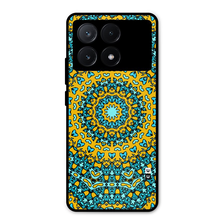 Digital Mandala Art Metal Back Case for Poco X6 Pro