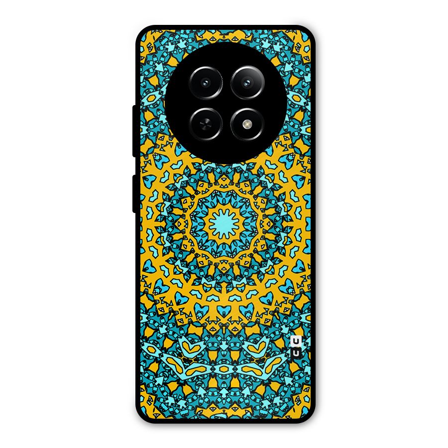 Digital Mandala Art Metal Back Case for Realme 12 5G