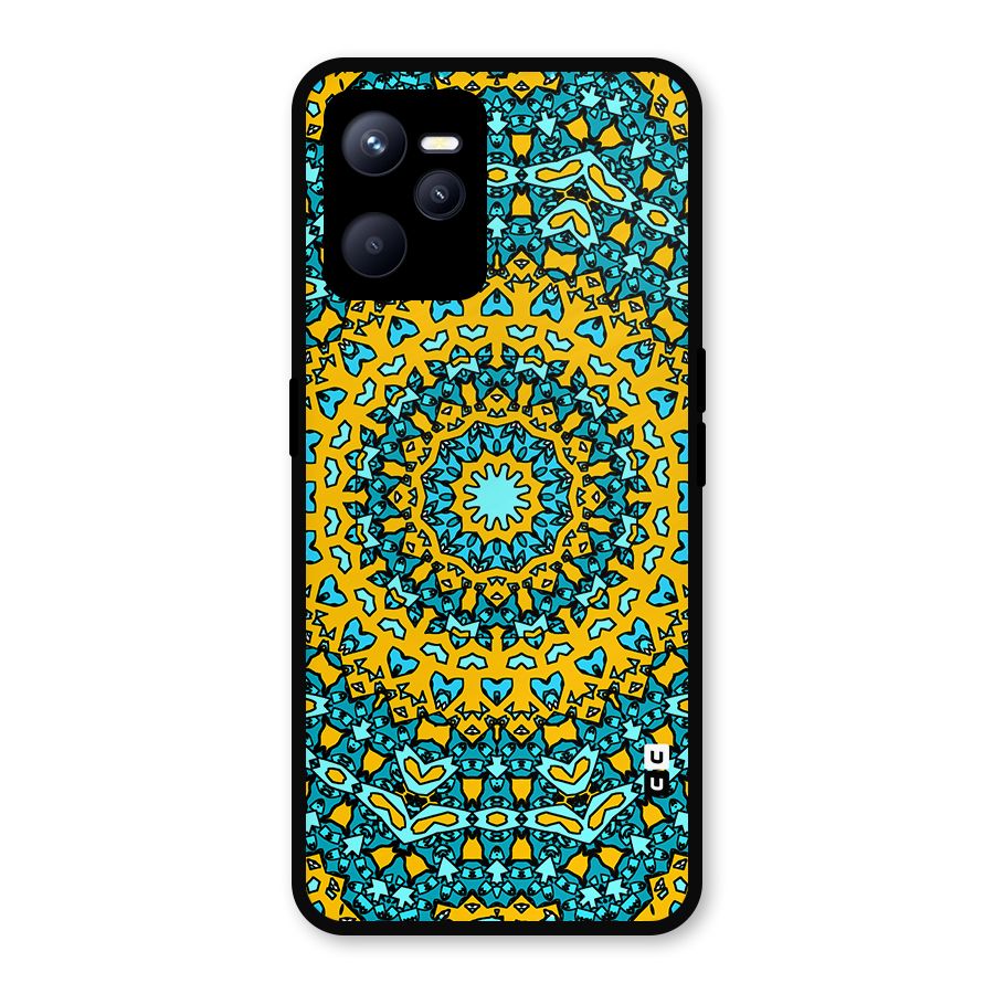 Digital Mandala Art Metal Back Case for Realme C35