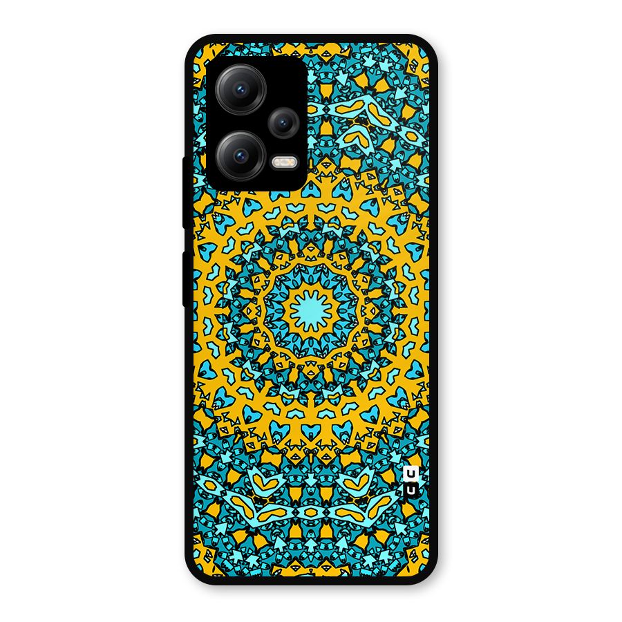 Digital Mandala Art Metal Back Case for Redmi Note 12 5G