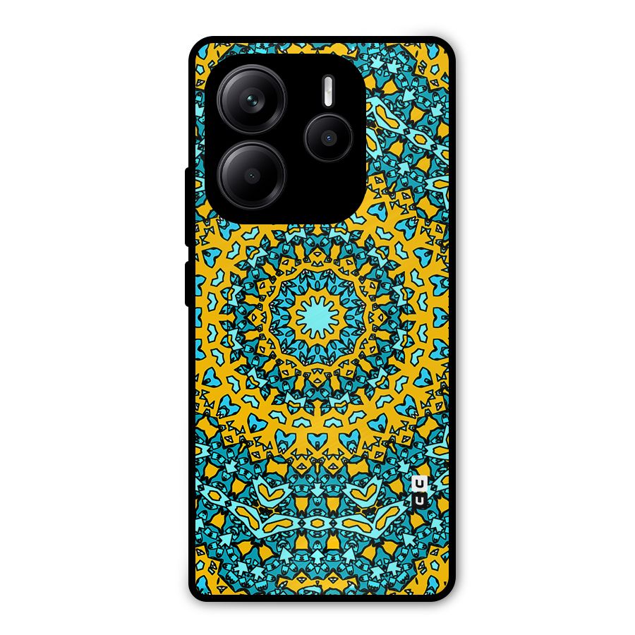 Digital Mandala Art Metal Back Case for Redmi Note 14 5G