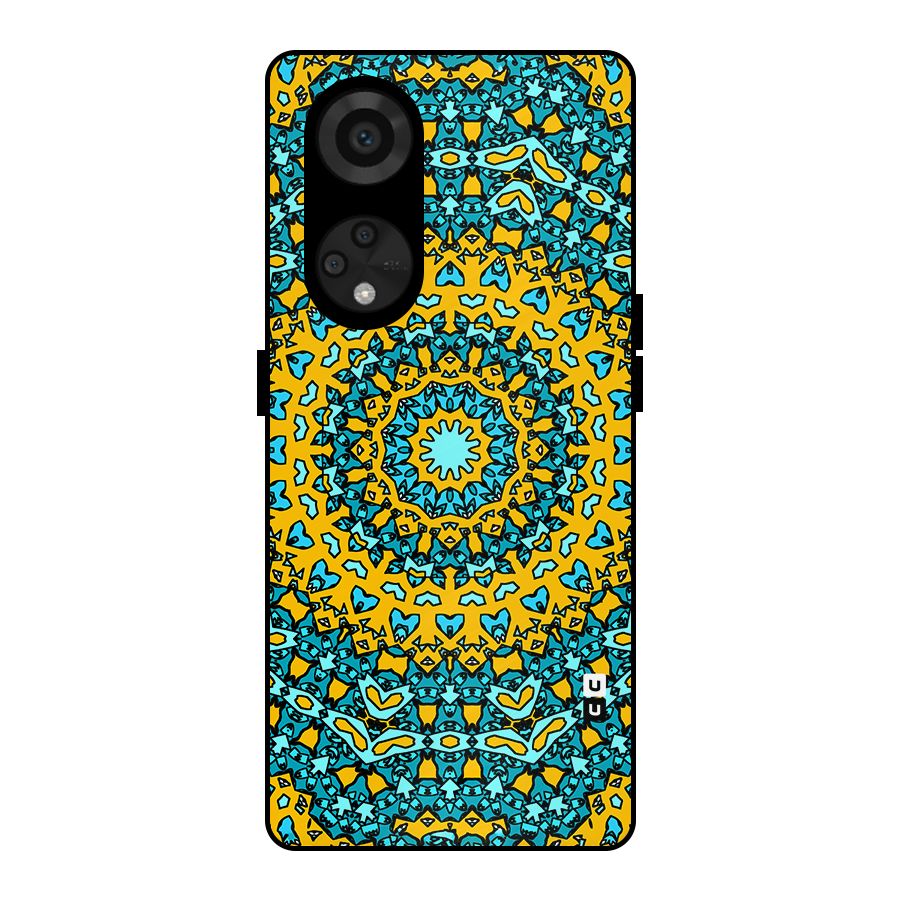 Digital Mandala Art Metal Back Case for Reno8 T 5G