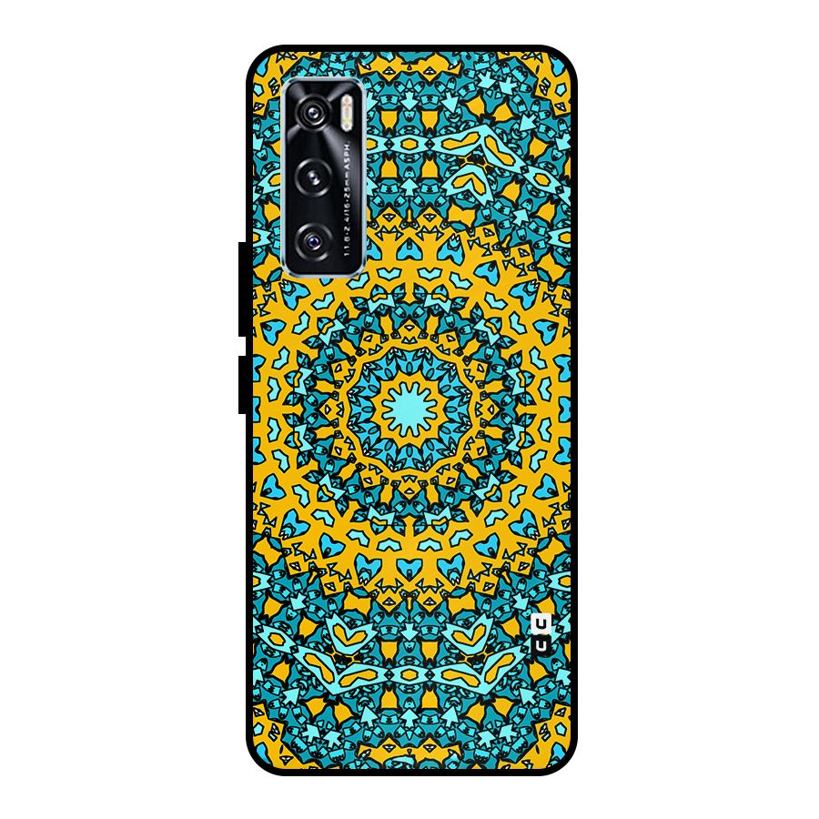 Digital Mandala Art Metal Back Case for Vivo V20 SE
