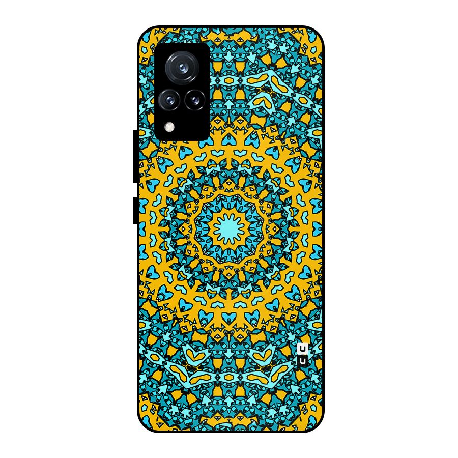 Digital Mandala Art Metal Back Case for Vivo V21 5G