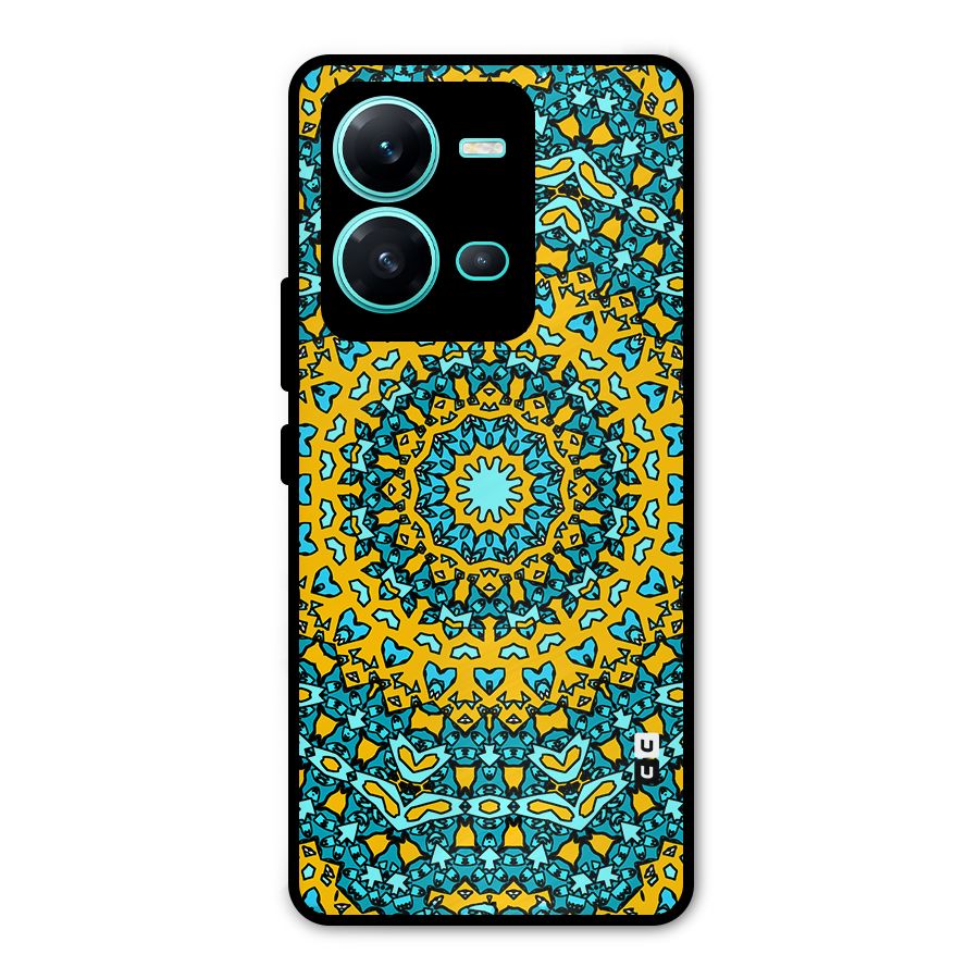 Digital Mandala Art Metal Back Case for Vivo V25
