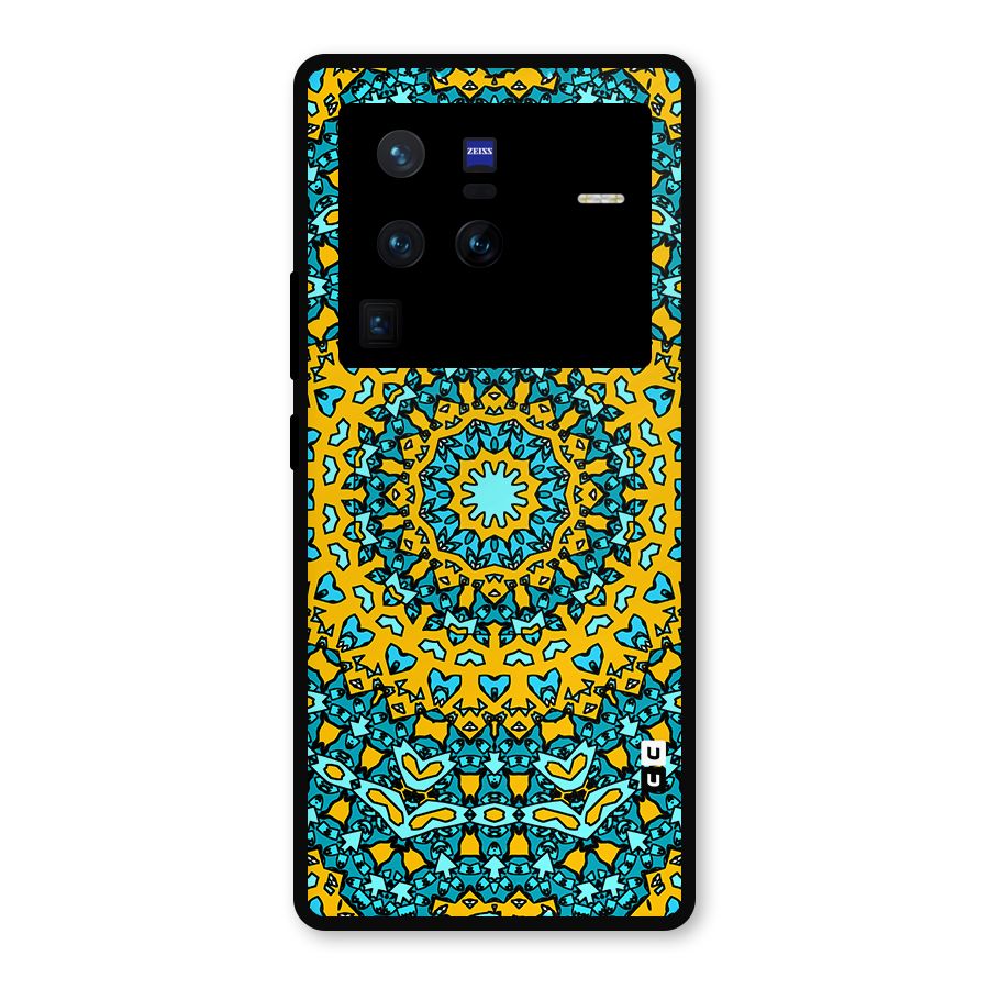 Digital Mandala Art Metal Back Case for Vivo X80 Pro