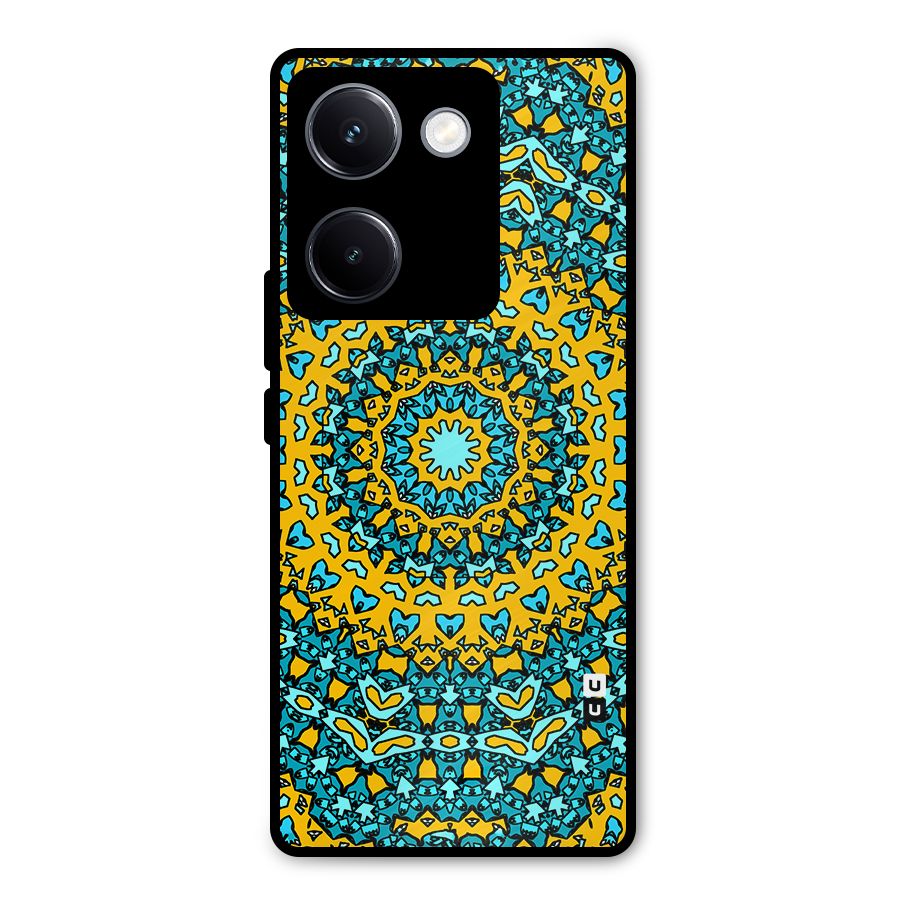 Digital Mandala Art Metal Back Case for Vivo Y300 Plus