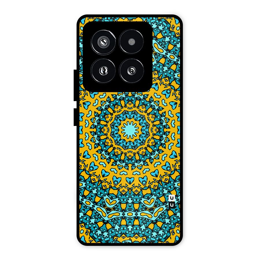 Digital Mandala Art Metal Back Case for Xiaomi 14 Pro