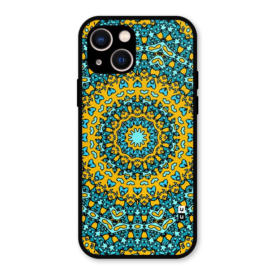 Digital Mandala Art Metal Back Case for iPhone 13