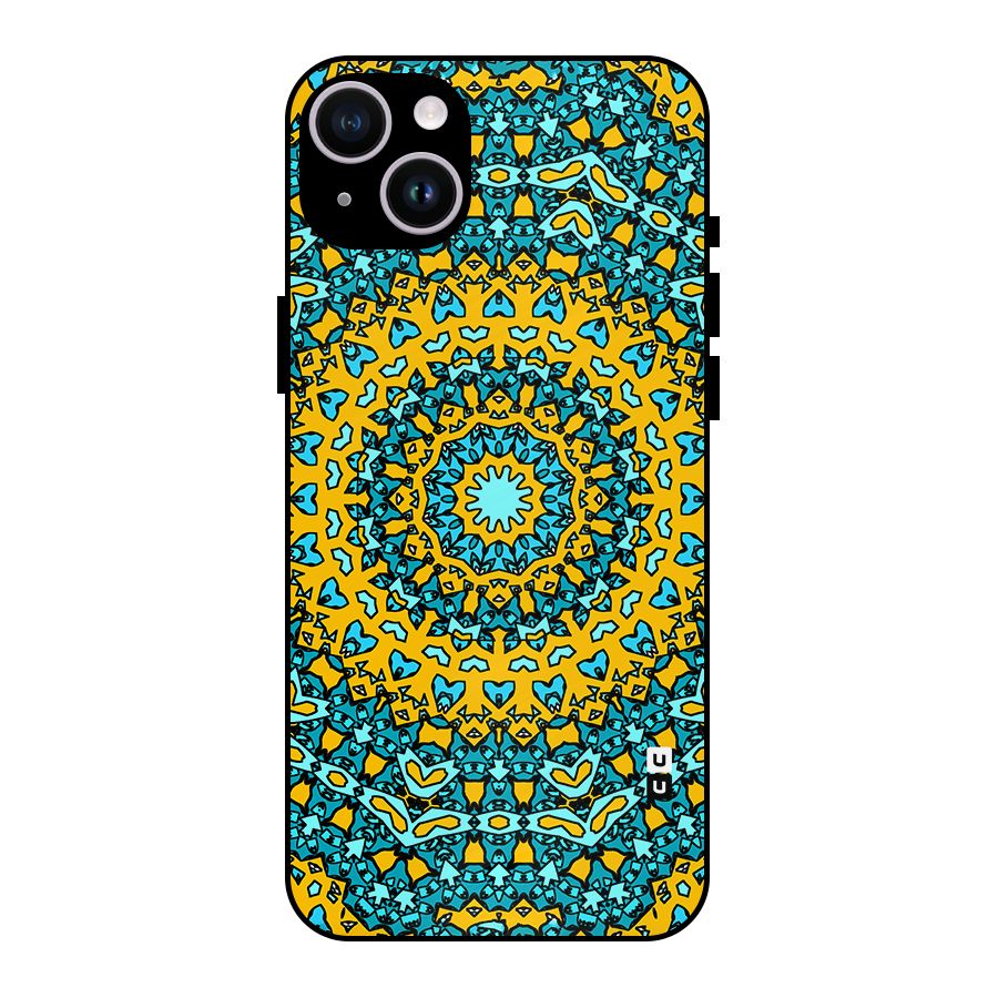 Digital Mandala Art Metal Back Case for iPhone 14 Plus