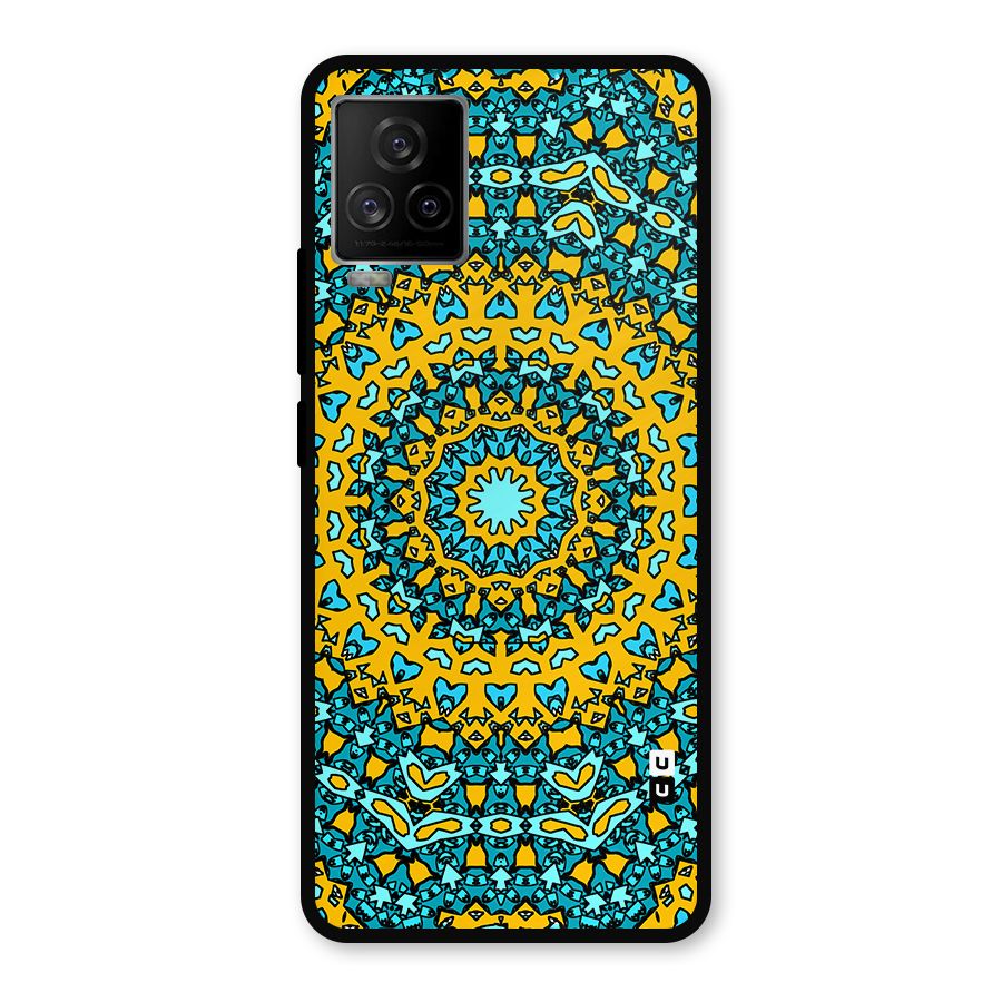 Digital Mandala Art Metal Back Case for iQOO 7 Legend 5G