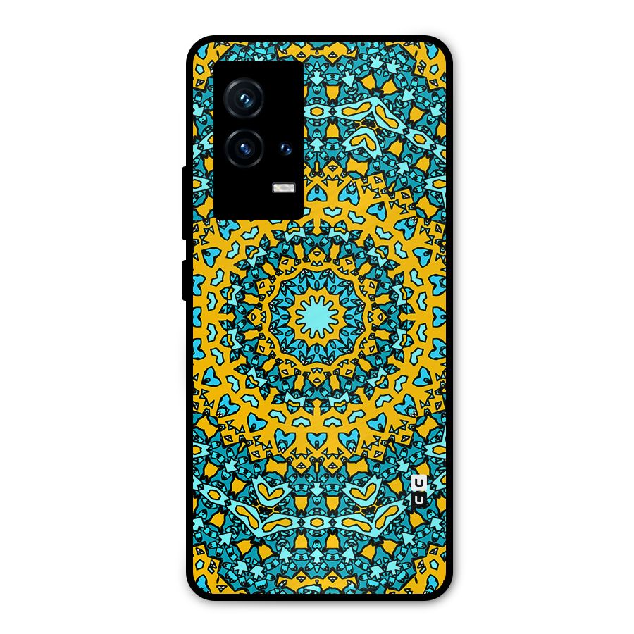 Digital Mandala Art Metal Back Case for iQOO 9 5G