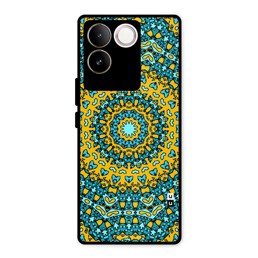 Digital Mandala Art Metal Back Case for iQOO Z7 Pro